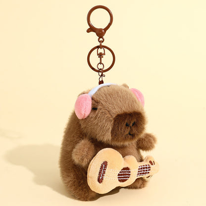 Capibara plush keychain