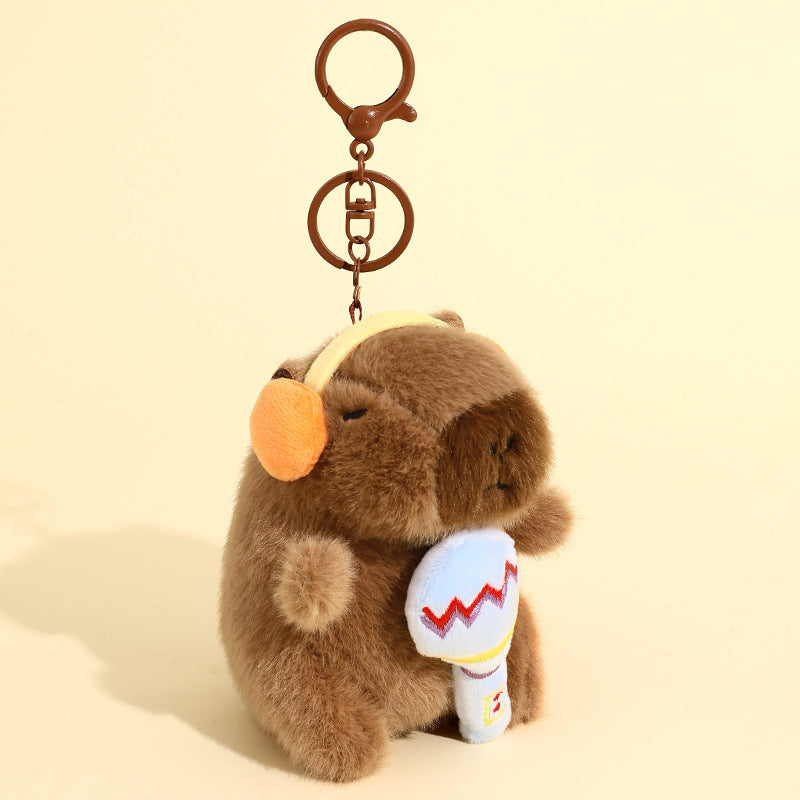 Capibara plush keychain