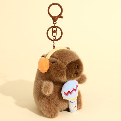Capibara plush keychain