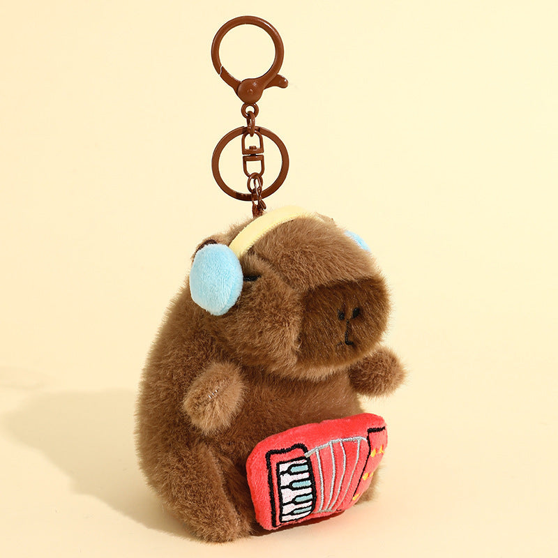 Capibara plush keychain