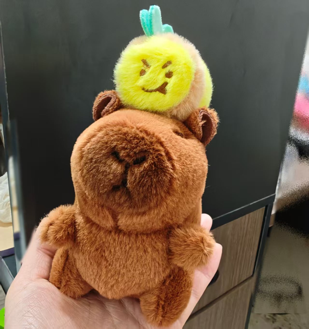 Capibara plush keychain
