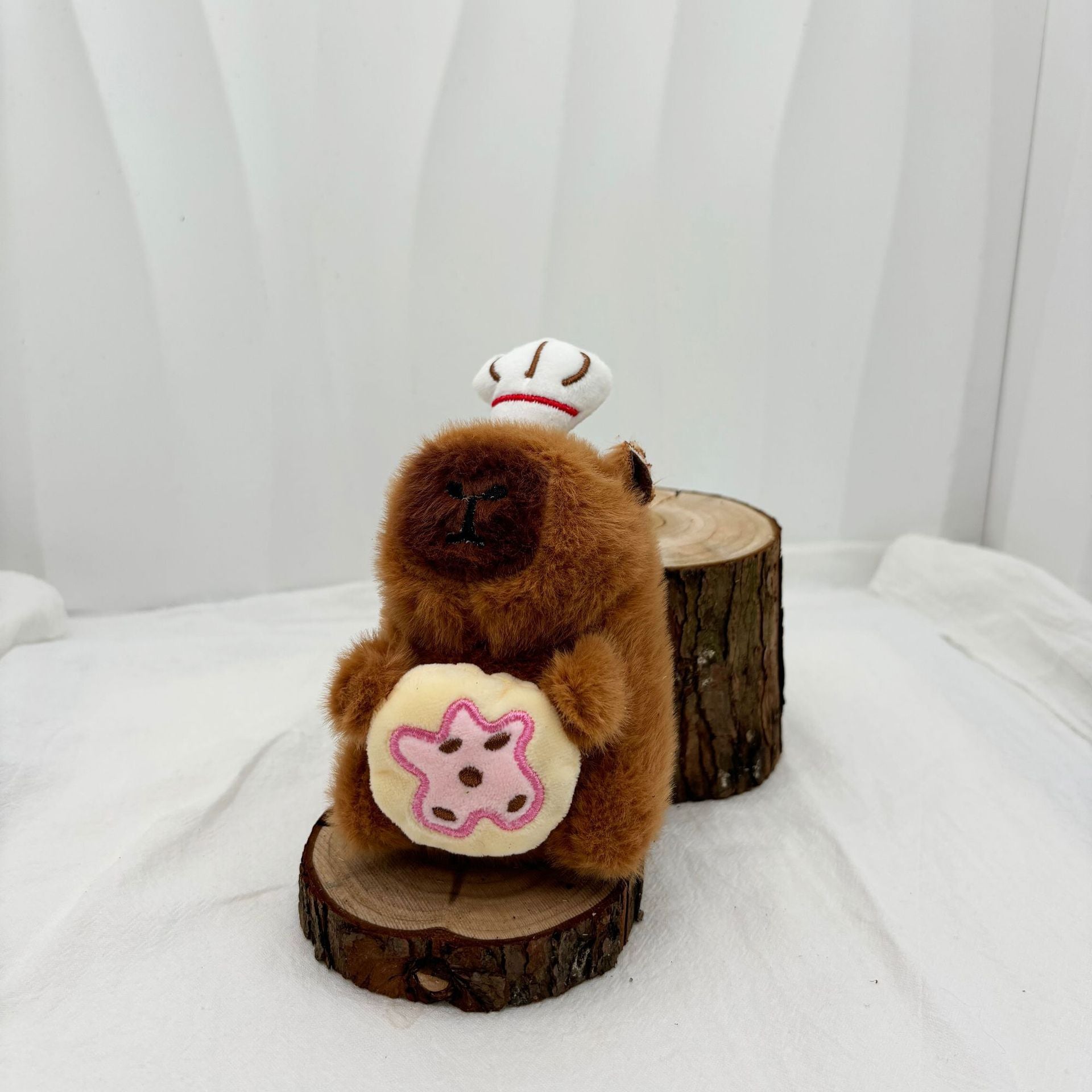Capibara plush keychain
