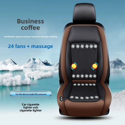 Car air circulation and massage seat cushion
