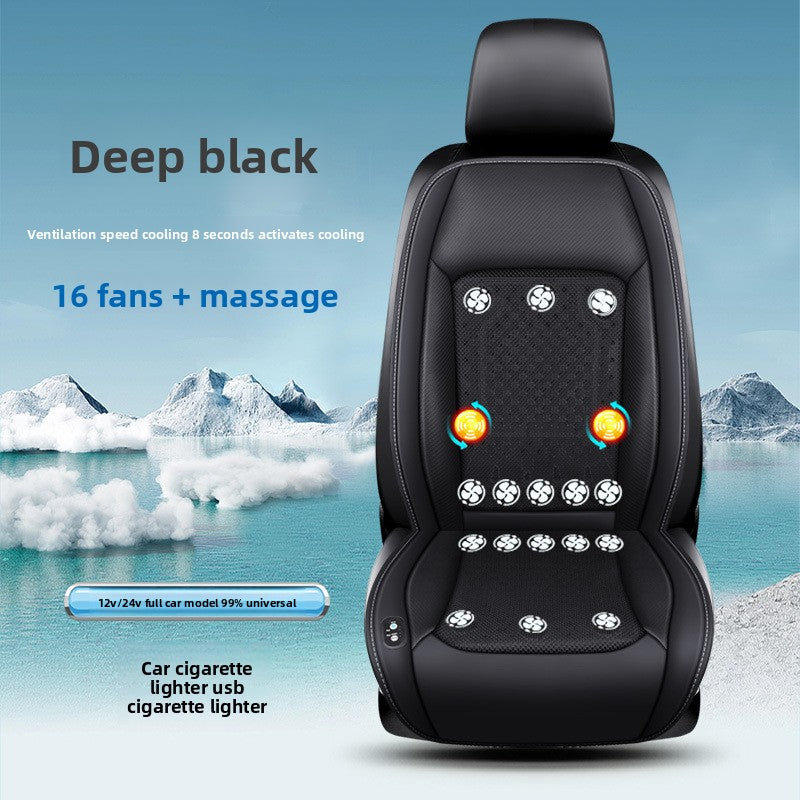 Car air circulation and massage seat cushion