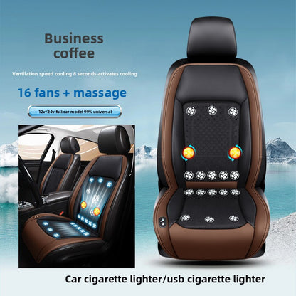 Car air circulation and massage seat cushion