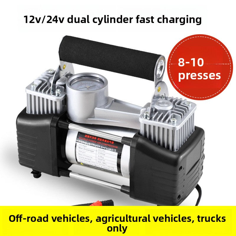 Car air pump double cylinder