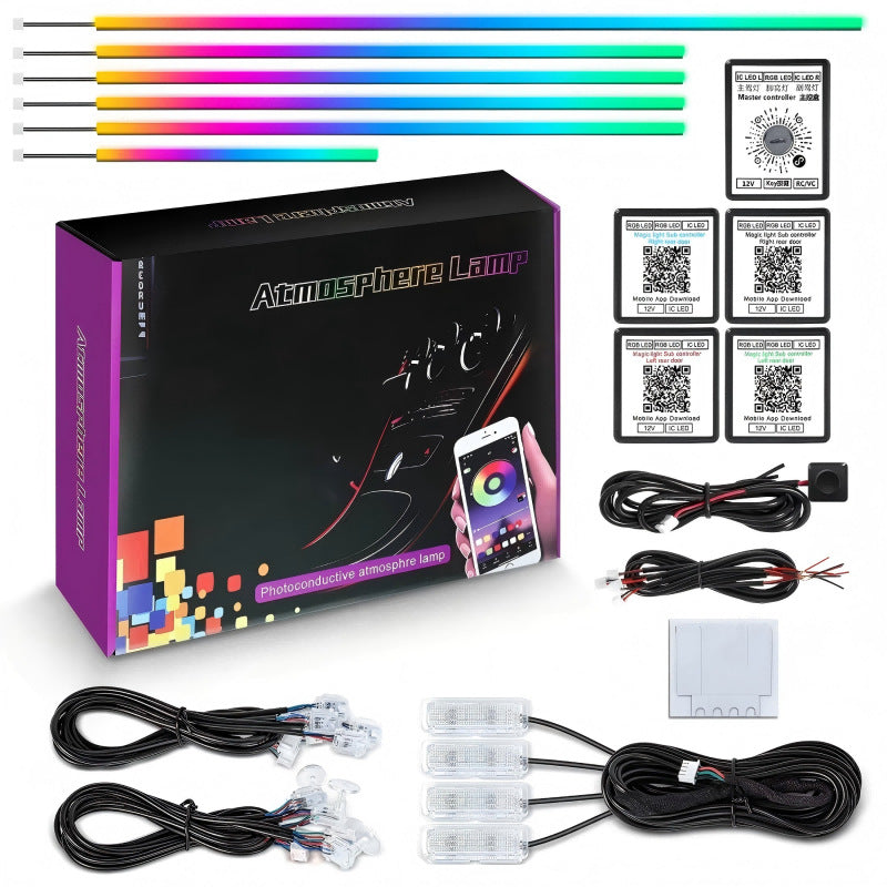 Car Ambient LED Light Strips with App Control
