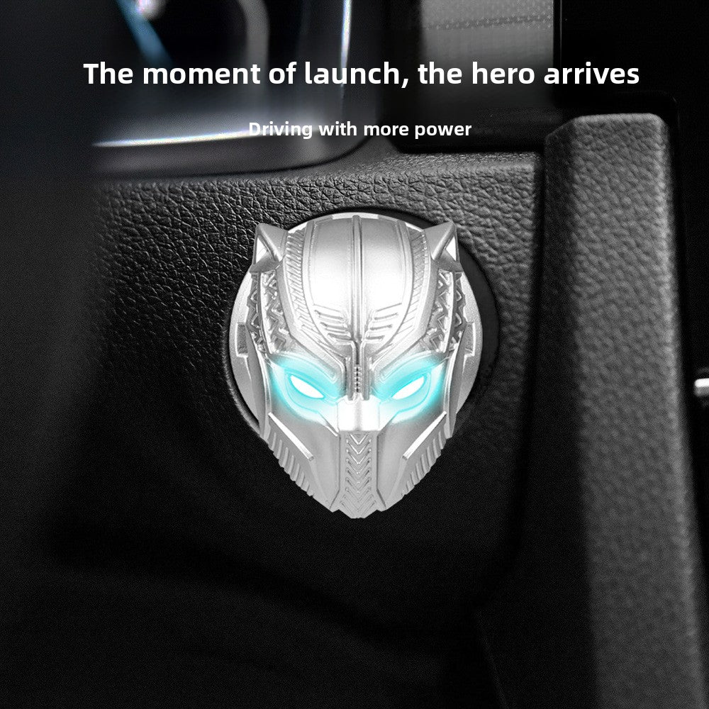 Car Black Panther One-Button Start Decorative Cover