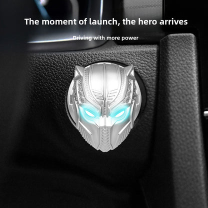 Car Black Panther One-Button Start Decorative Cover