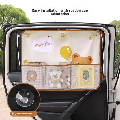 Car cartoon sunshade curtain