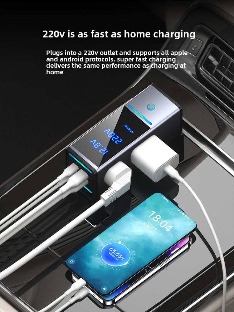 Car Charger Inverter Converter 12V 24V to 220V Socket with Fast Charging