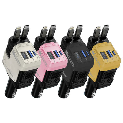 Car Charger with Retractable Cable 120W Fast Charging