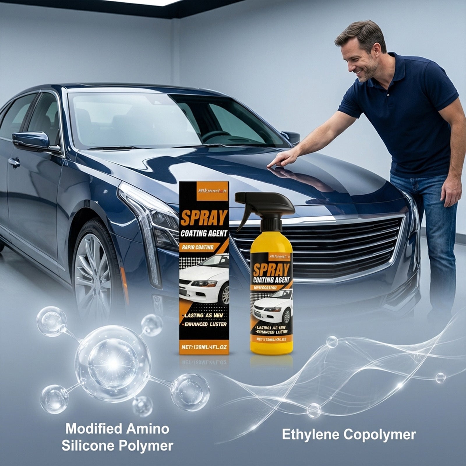 Car Coating Spray Exterior Renovation Cleaning Decontamination Rust Removal Brightening