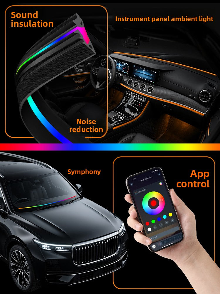 Car Dashboard Ambient Light with App and Sound Control