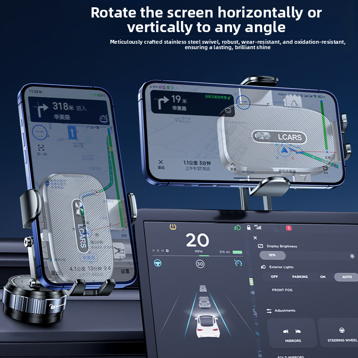 Car Dashboard Phone Mount with Vacuum Suction