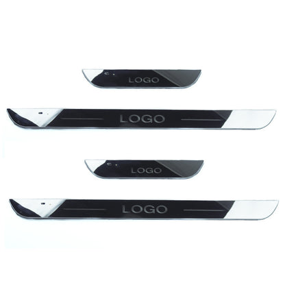 Car door LED threshold ambient lighting strip