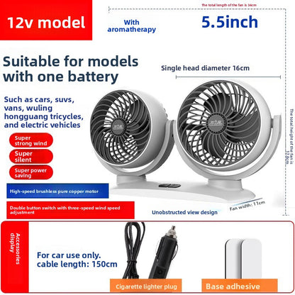 Car Electric Fan with Adjustable Speed