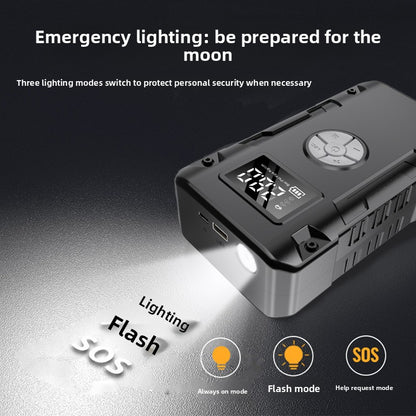 Car Emergency Jump Starter Wireless Air Pump Power Bank 3-in-1