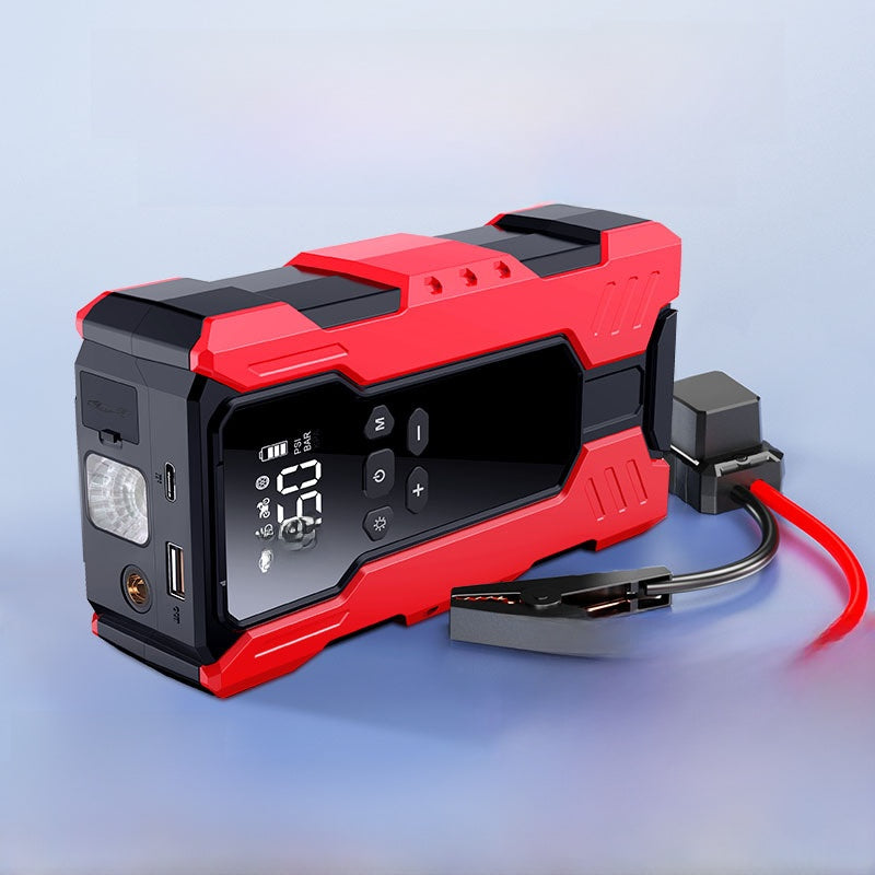 Car Emergency Jump Starter with Air Compressor and Power Bank
