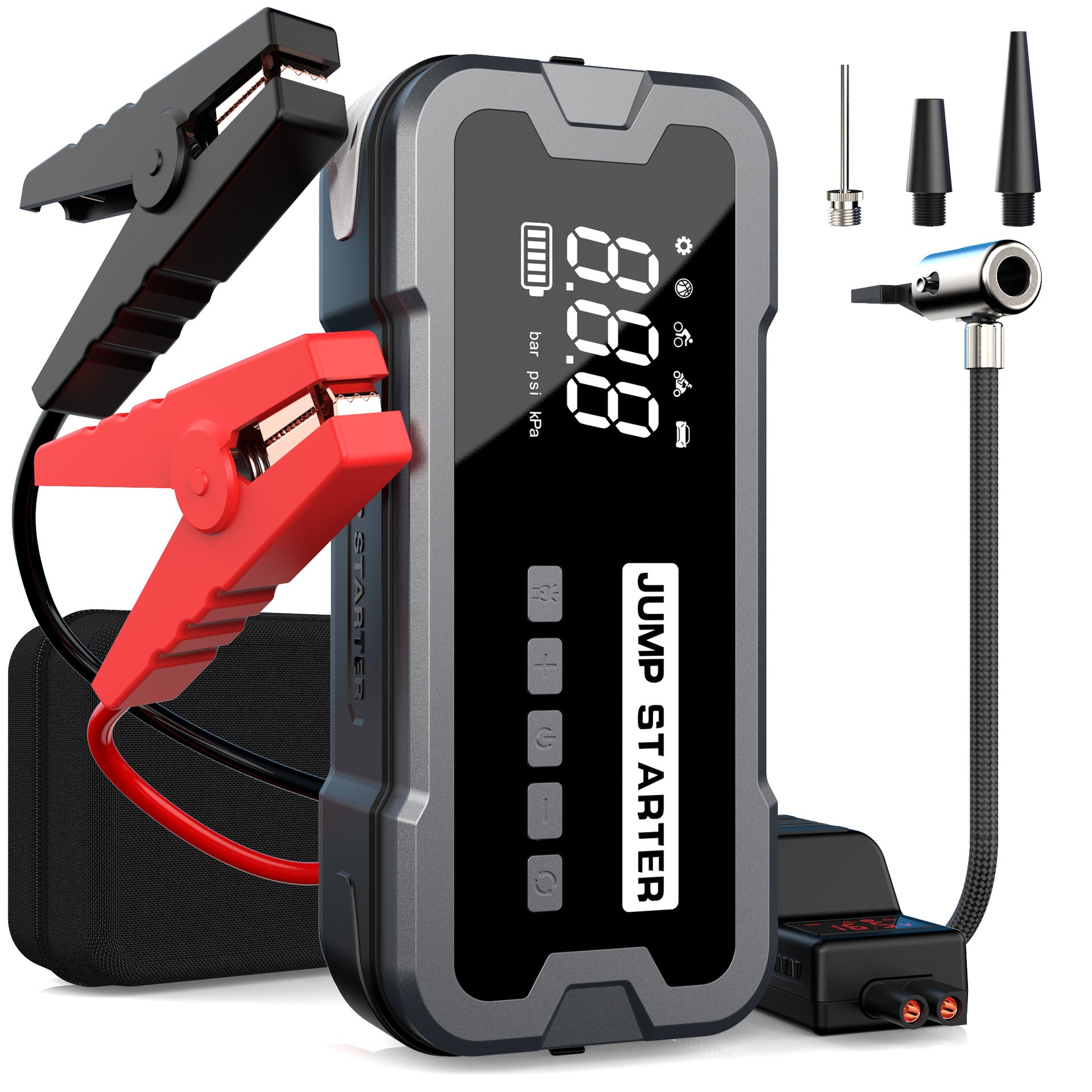 Car Emergency Starting Power Supply Hot-Selling Style Large-Capacity Car Air Pump Starts in One Second and Can Be Silk-Screened with Logo