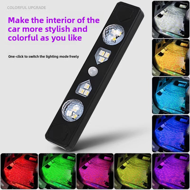 Car floor-mounted LED headlights