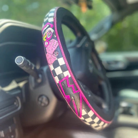Car floral steering wheel cover