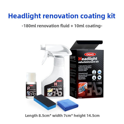 Car Headlight Refurbishment Fluid Coating Kit