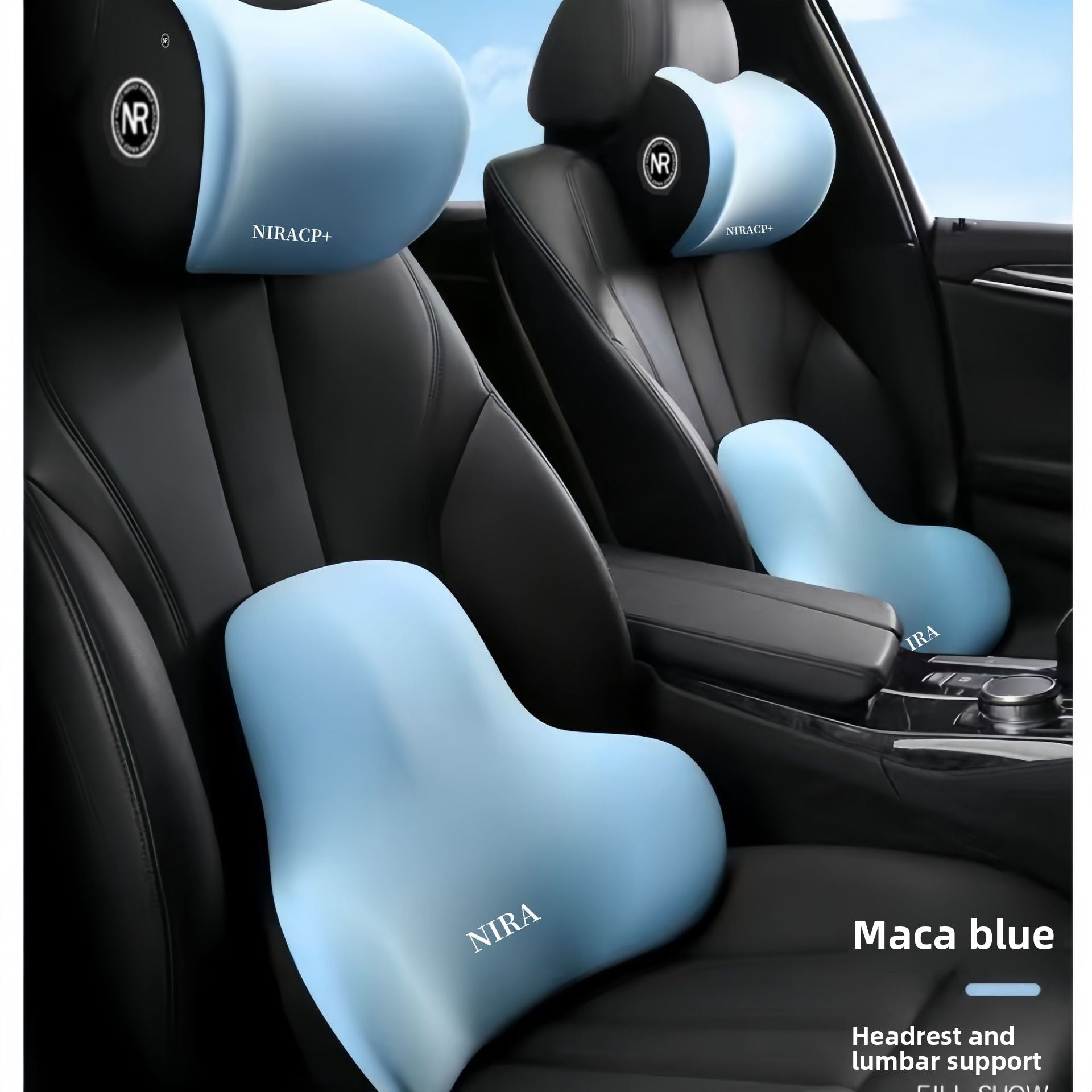 Car Headrest and Lumbar Support Pillow