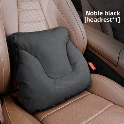 Car Headrest Neck Pillow and Lumbar Support Set