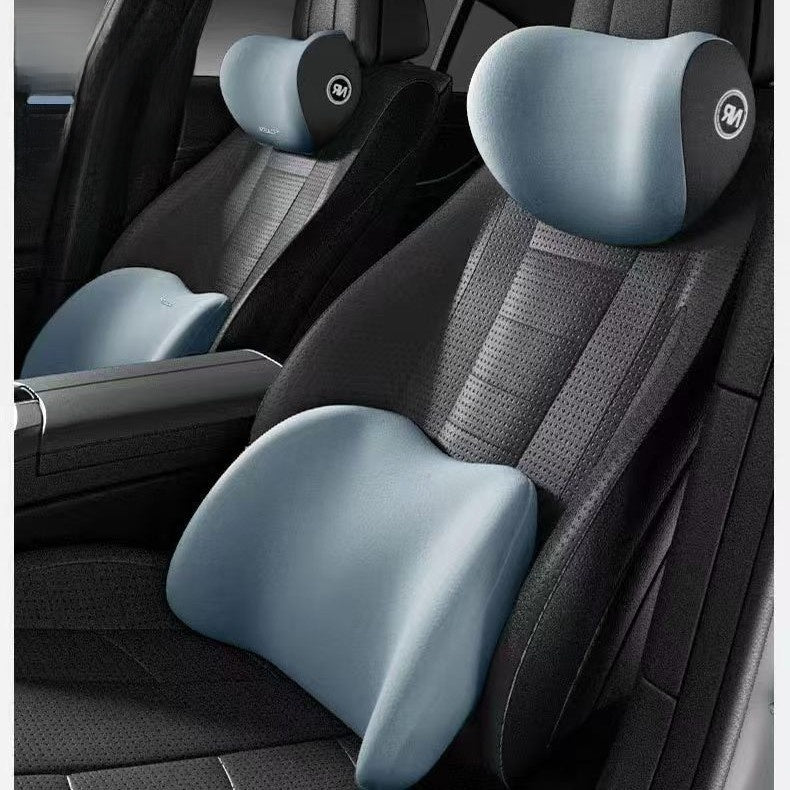 Car headrest with in-car memory foam