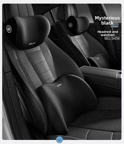Car headrest with in-car memory foam