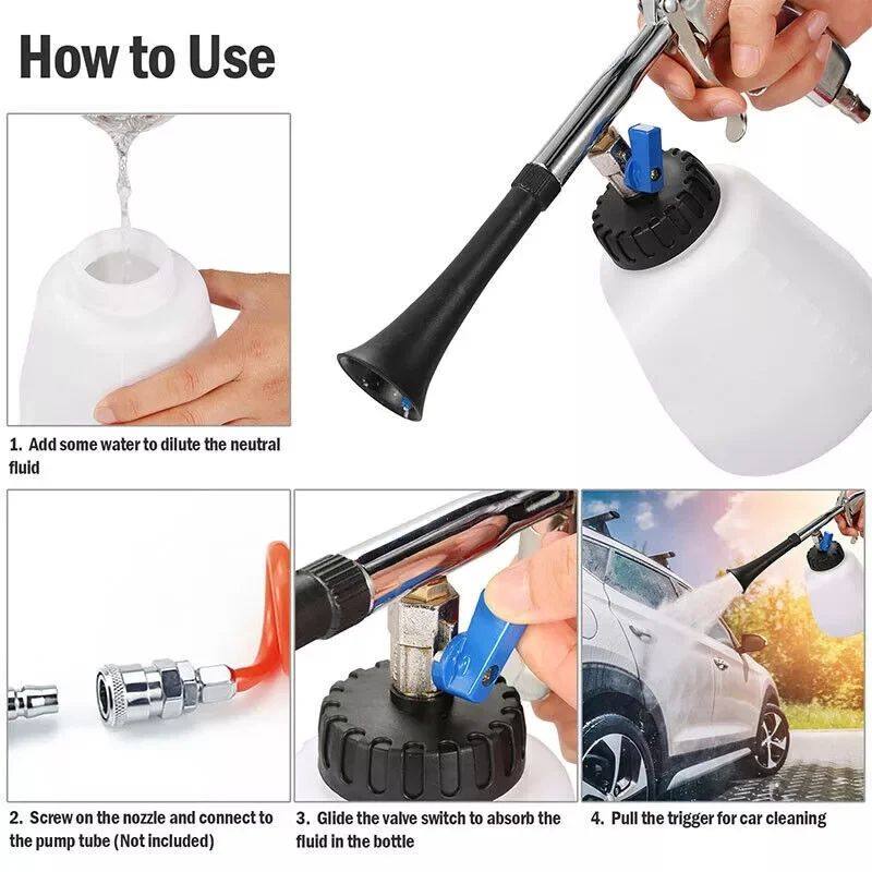 Car interior cleaning and blowing equipment