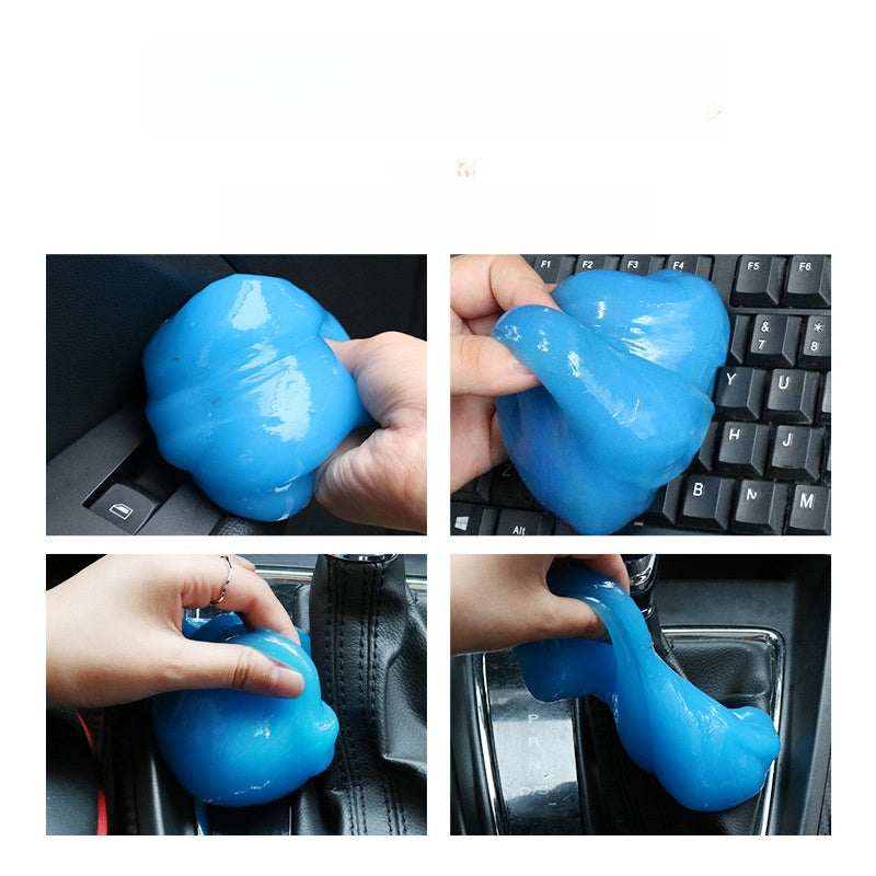 Car interior gap cleaning rubber sheet
