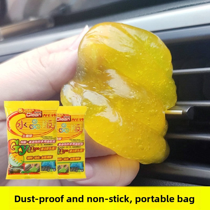 Car interior gap cleaning rubber sheet
