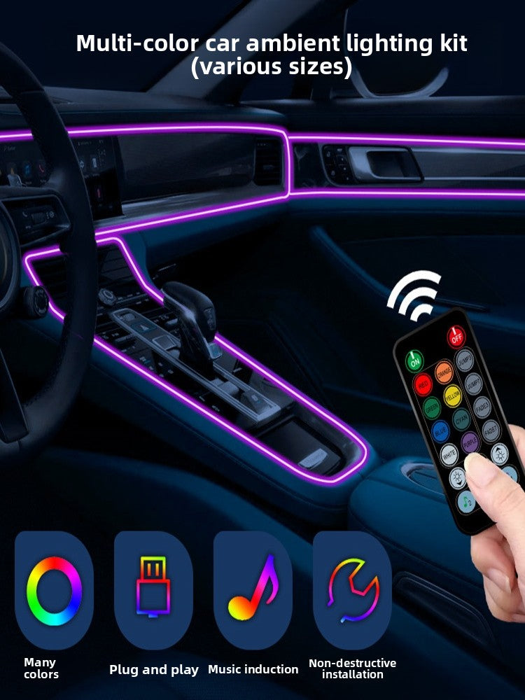 Car Interior LED Ambient Light Strip with Voice Control