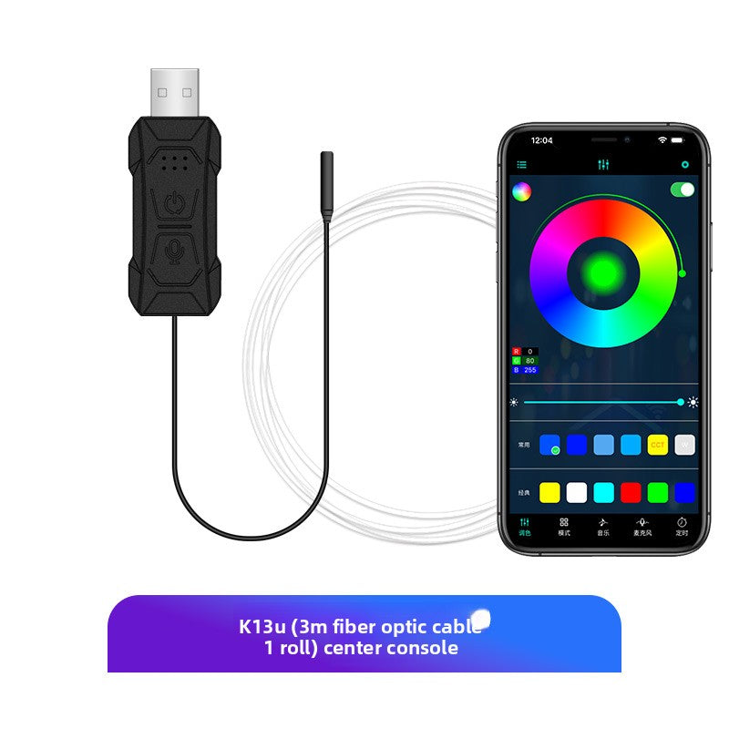 Car Interior LED Ambient Light Strip with Voice Control