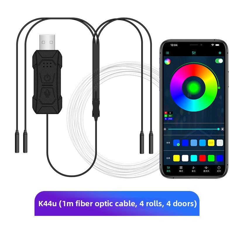 Car Interior LED Ambient Light Strip with Voice Control