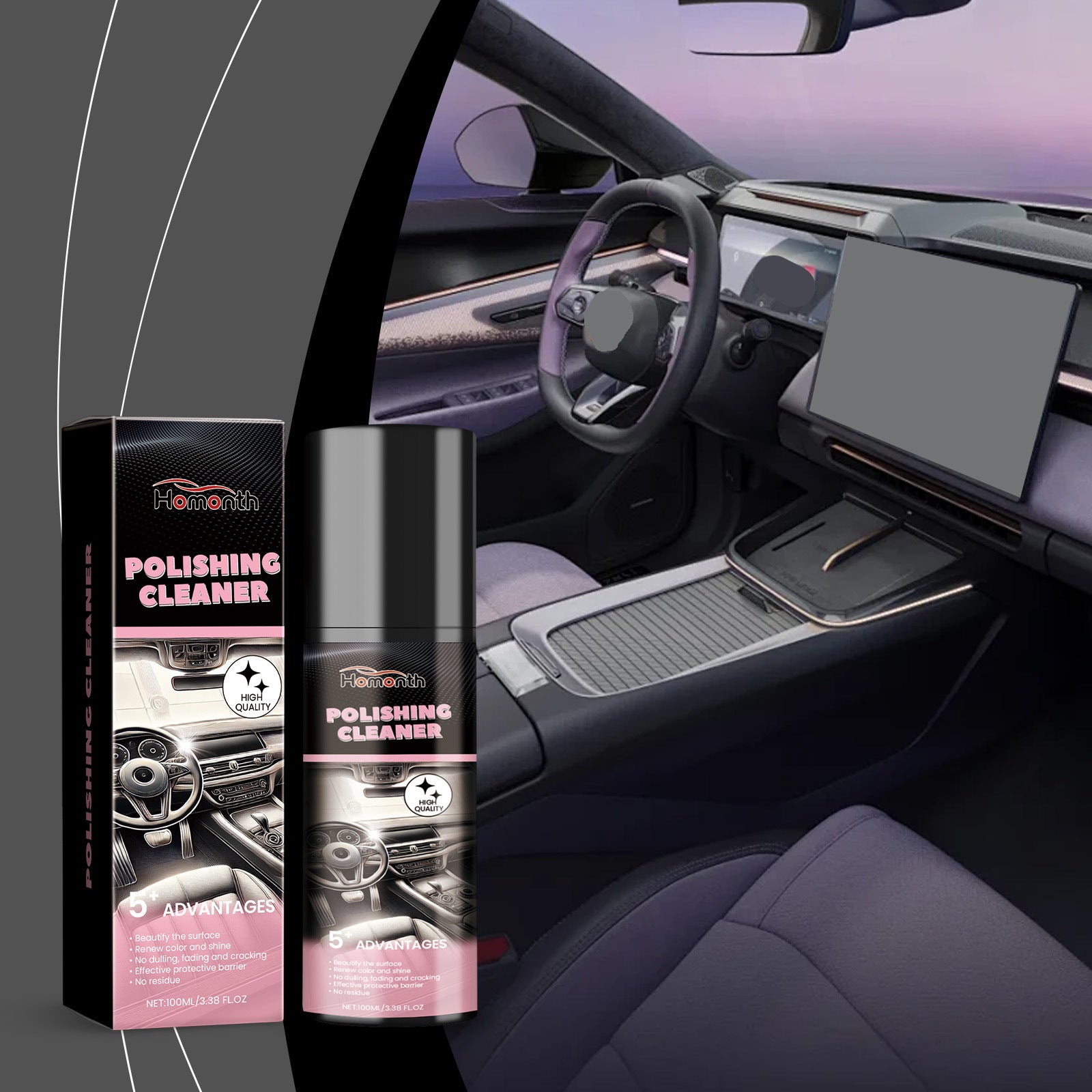 Car Interior Polishing Rejuvenation Decontamination Polishing Agent