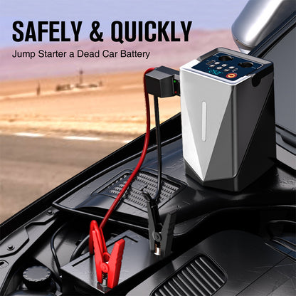 Car Jump Starter with Air Compressor and Power Bank