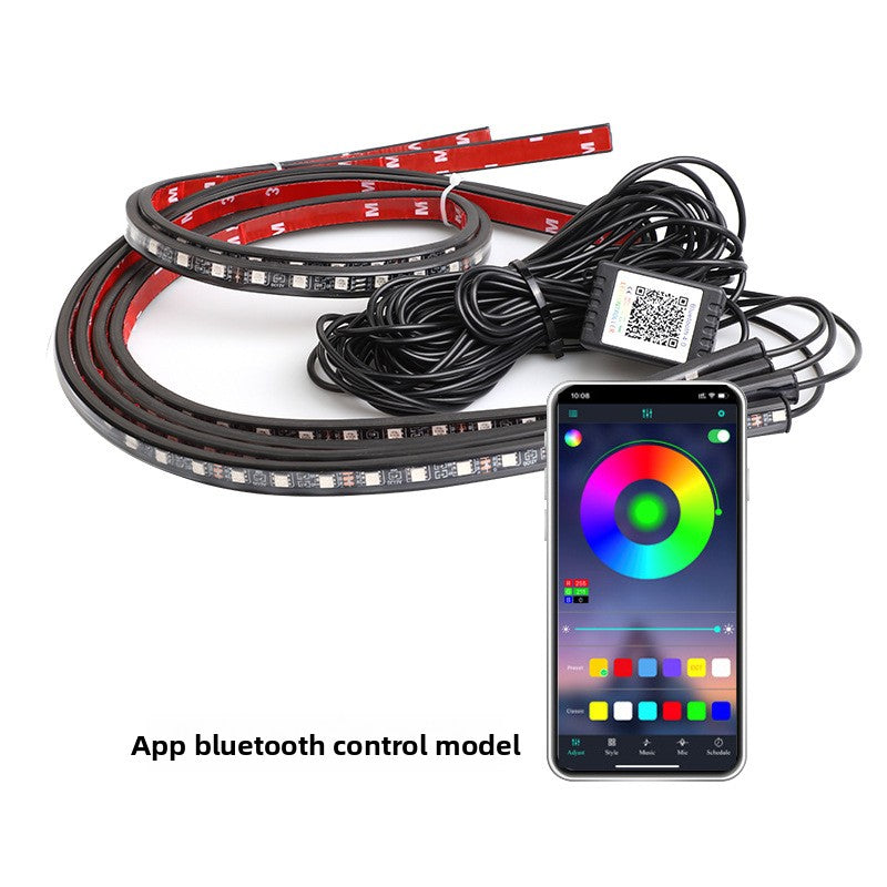 Car LED Atmosphere Light Strip with Voice Control and Bluetooth APP