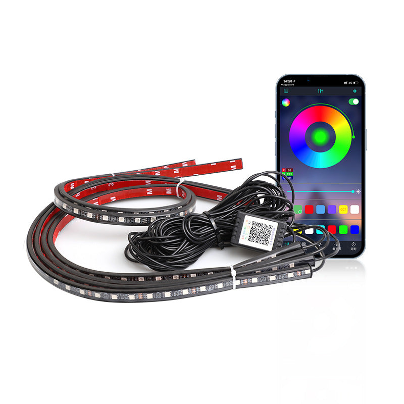 Car LED Atmosphere Light Strip with Voice Control and Bluetooth APP