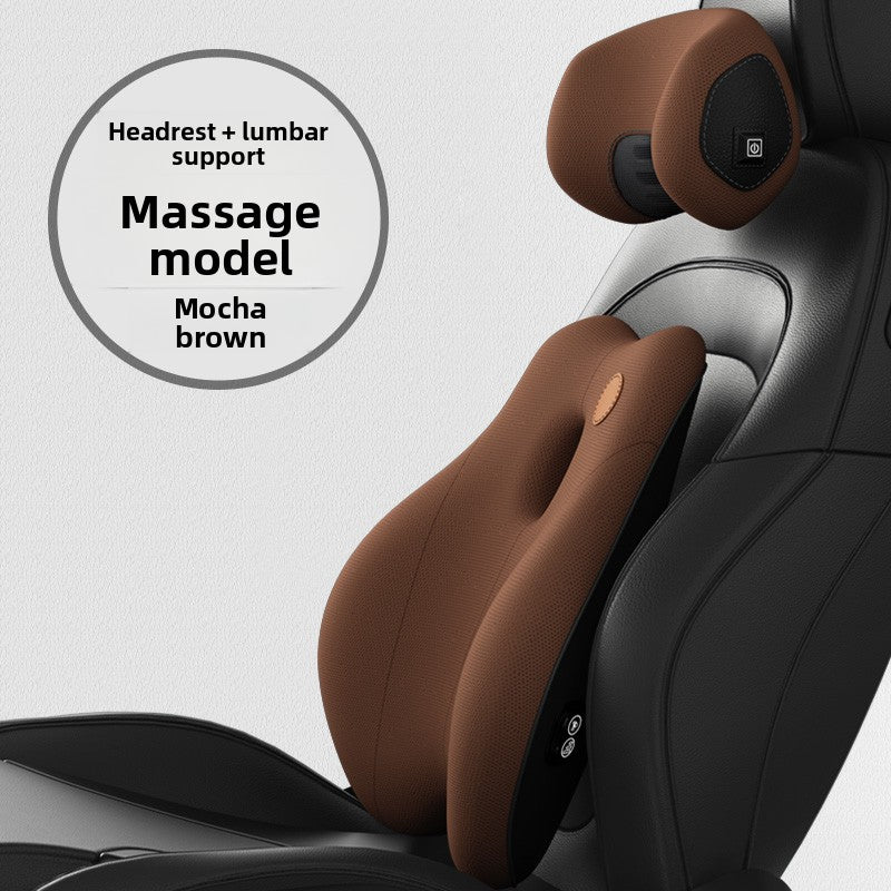 Car Lumbar Support Cushion with Massage Function