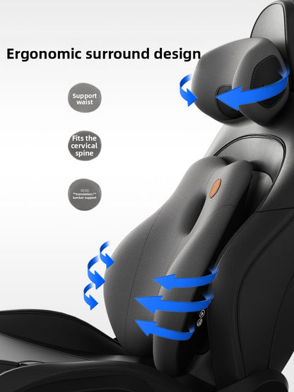 Car Lumbar Support Cushion with Massage Function