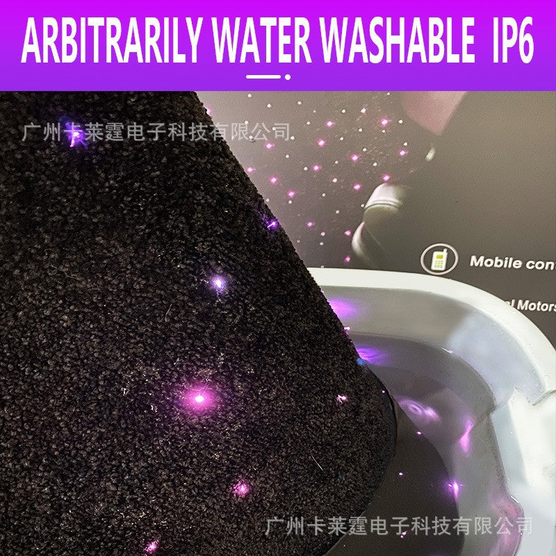 Car Luminous Foot Mats, Ambient Lights, USB Starry Sky Foot Carpets, Led Atmosphere Lights, Car Modified Interior Lights, Voice Control