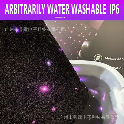 Car Luminous Foot Mats, Ambient Lights, USB Starry Sky Foot Carpets, Led Atmosphere Lights, Car Modified Interior Lights, Voice Control