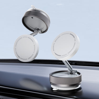 Car metal mobile phone bracket 2025 new suction cup vacuum adsorption car special navigation magnetic suction fixing bracket