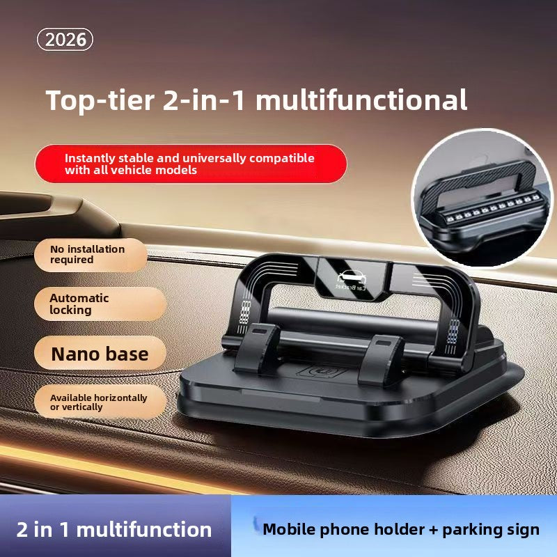 Car Mobile Phone Holder with Parking Number Plate