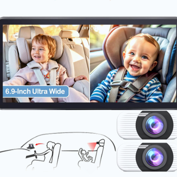 Car-Mounted Baby Monitor with HD Display