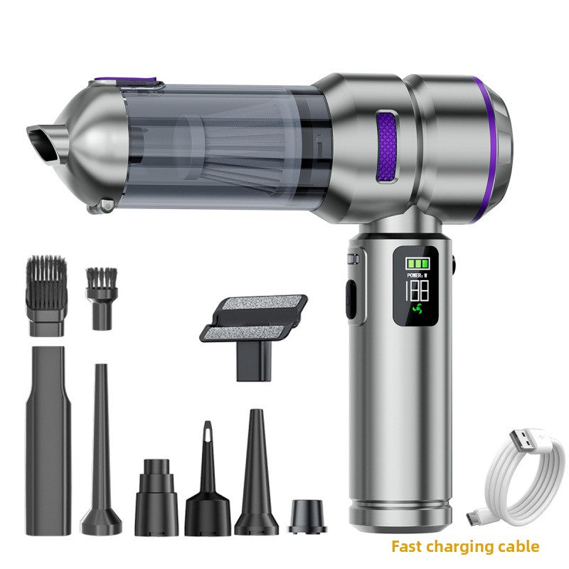 Car-Mounted Dual-Purpose Vacuum Cleaner with Digital Display
