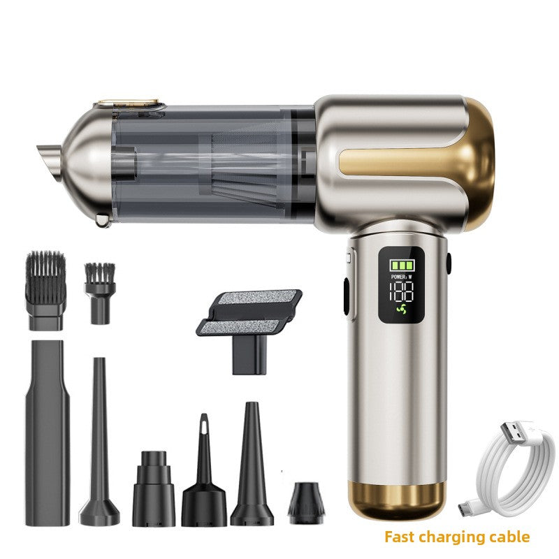 Car-Mounted Dual-Purpose Vacuum Cleaner with Digital Display